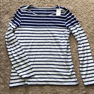 NWT J. Crew XL Artist long sleeve striped tee
